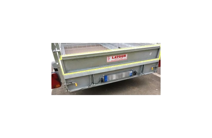 Embout 13250 de rehausse grillagée pour remorque Plateau Robust - Lider