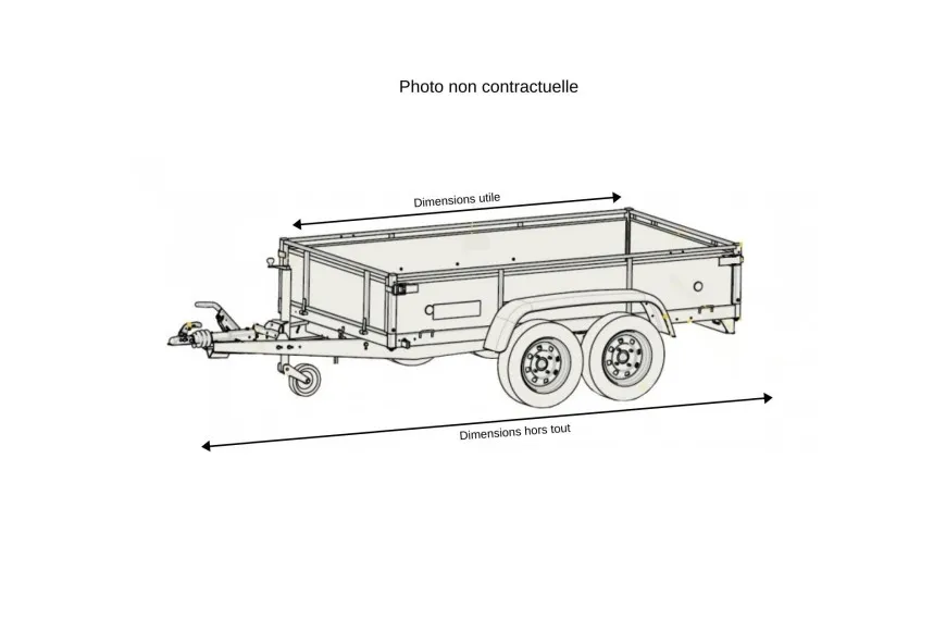 Remorque Mc Alu DV2000 - PTAC 2000Kg - SARIS – Image 3