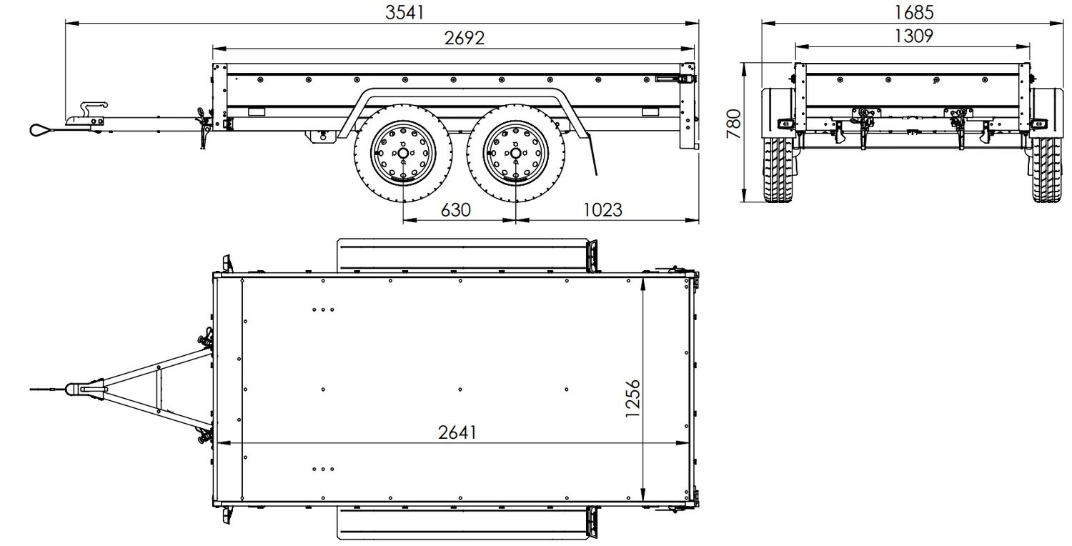 Remorque à deux essieux Garden Trailer 264/2 KIPP – Image 3