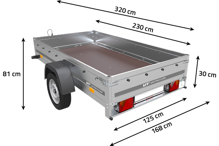 Remorque pour auto 230 x 125 cm Garden Trailer 230 KIPP – Image 13