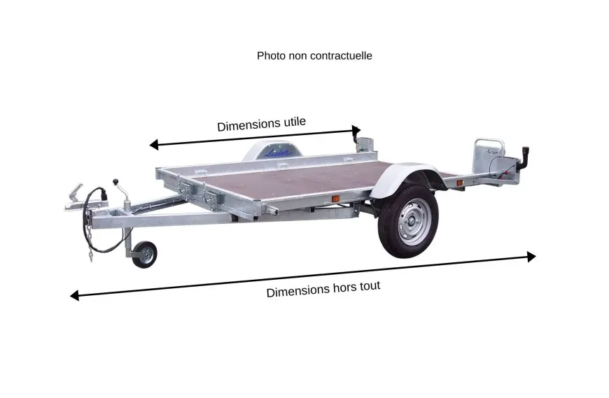Remorque Plateau Robust - PTAC 1600kg 40386 - LIDER – Image 3
