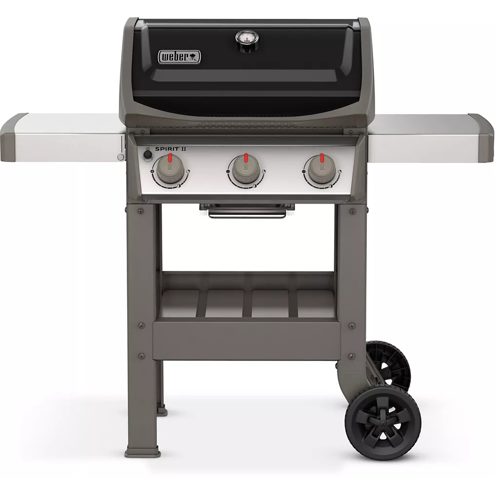 Barbecue gaz WEBER Spirit II E-310 noir grill e et plancha 3 bruleurs sur chariot, 60x44 cm – Image 9