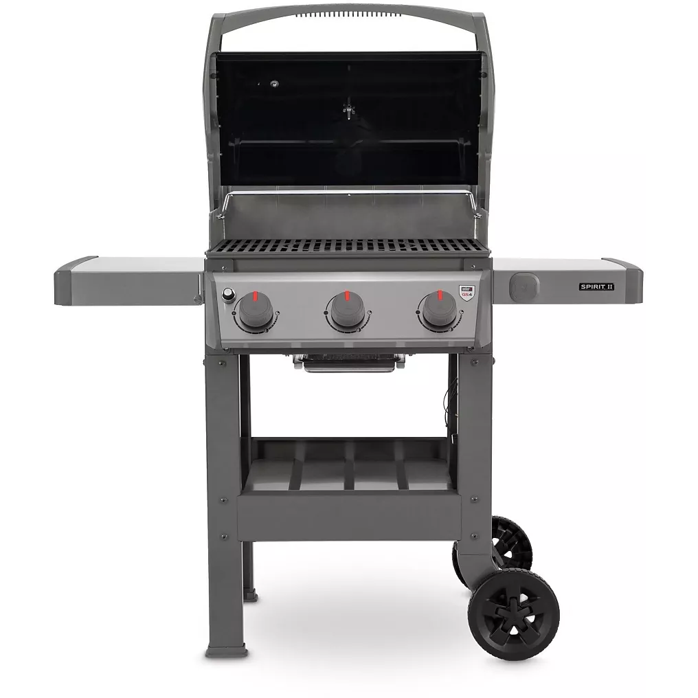Barbecue gaz WEBER Spirit II E-310 noir grill e et plancha 3 bruleurs sur chariot, 60x44 cm – Image 7
