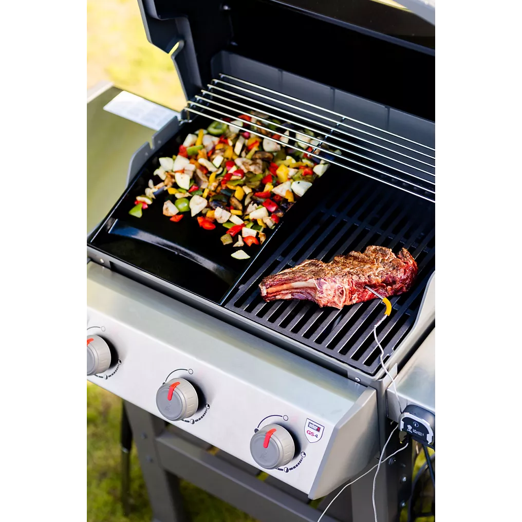 Barbecue gaz WEBER Spirit II E-310 noir grill e et plancha 3 bruleurs sur chariot, 60x44 cm – Image 4