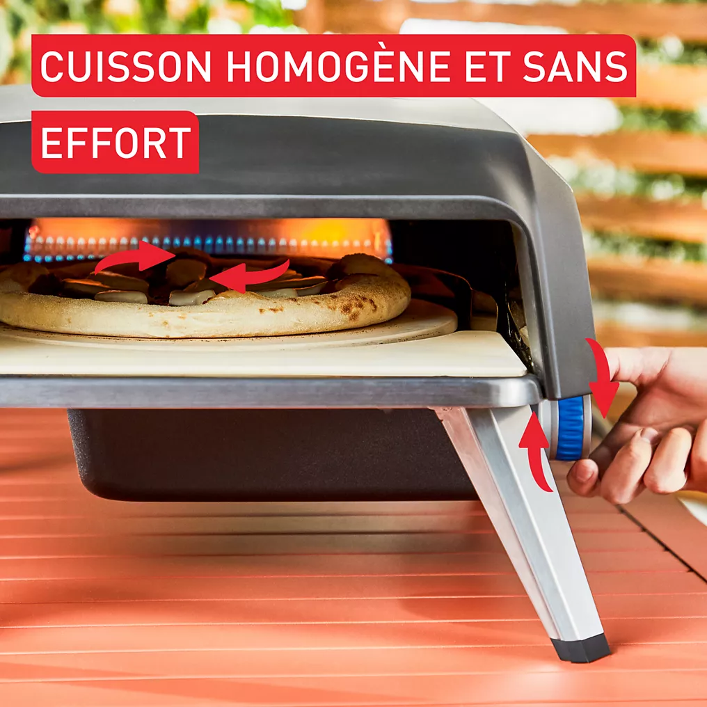 Four à pizza gaz TEFAL Pronto JM412010 pizza 30 cm préchauffage 15 min, jusqu'à 400°C – Image 4