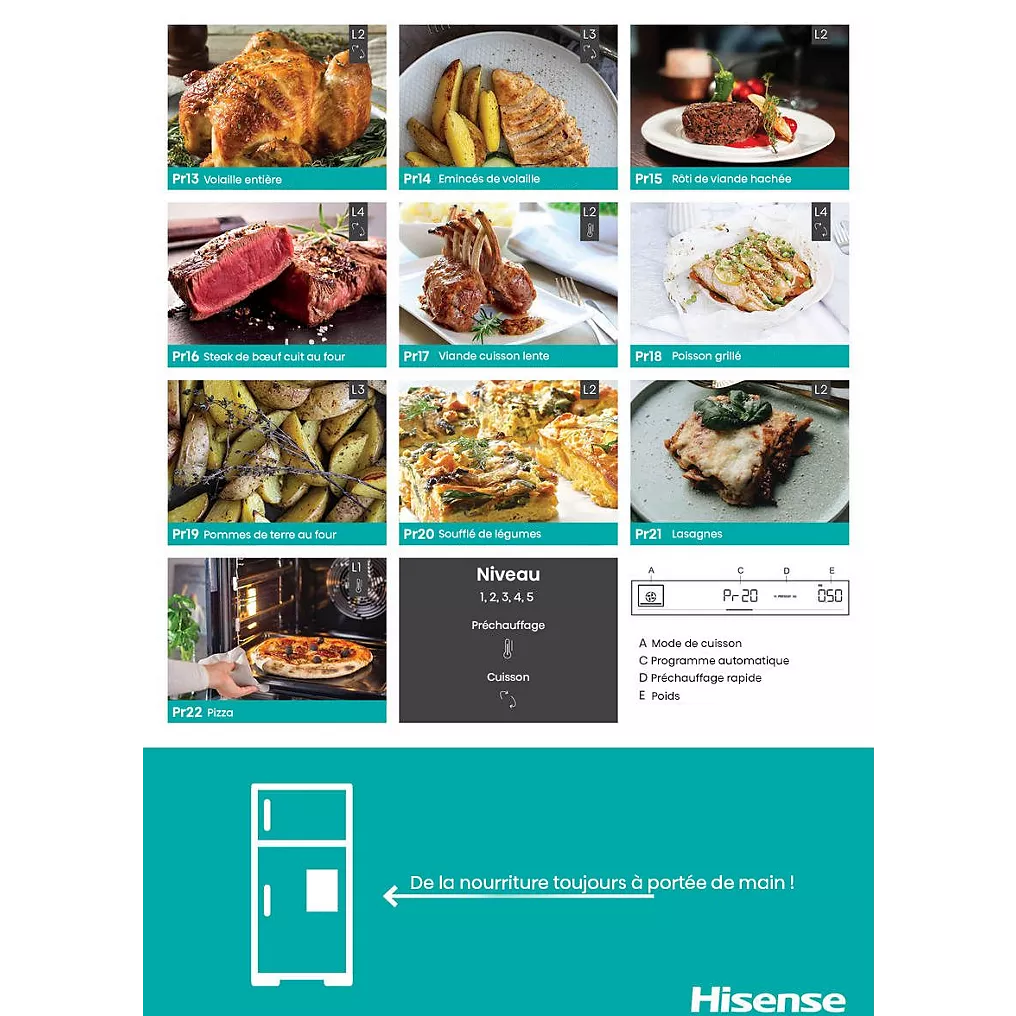 Four encastrable fonction vapeur HISENSE O643PG – Image 3