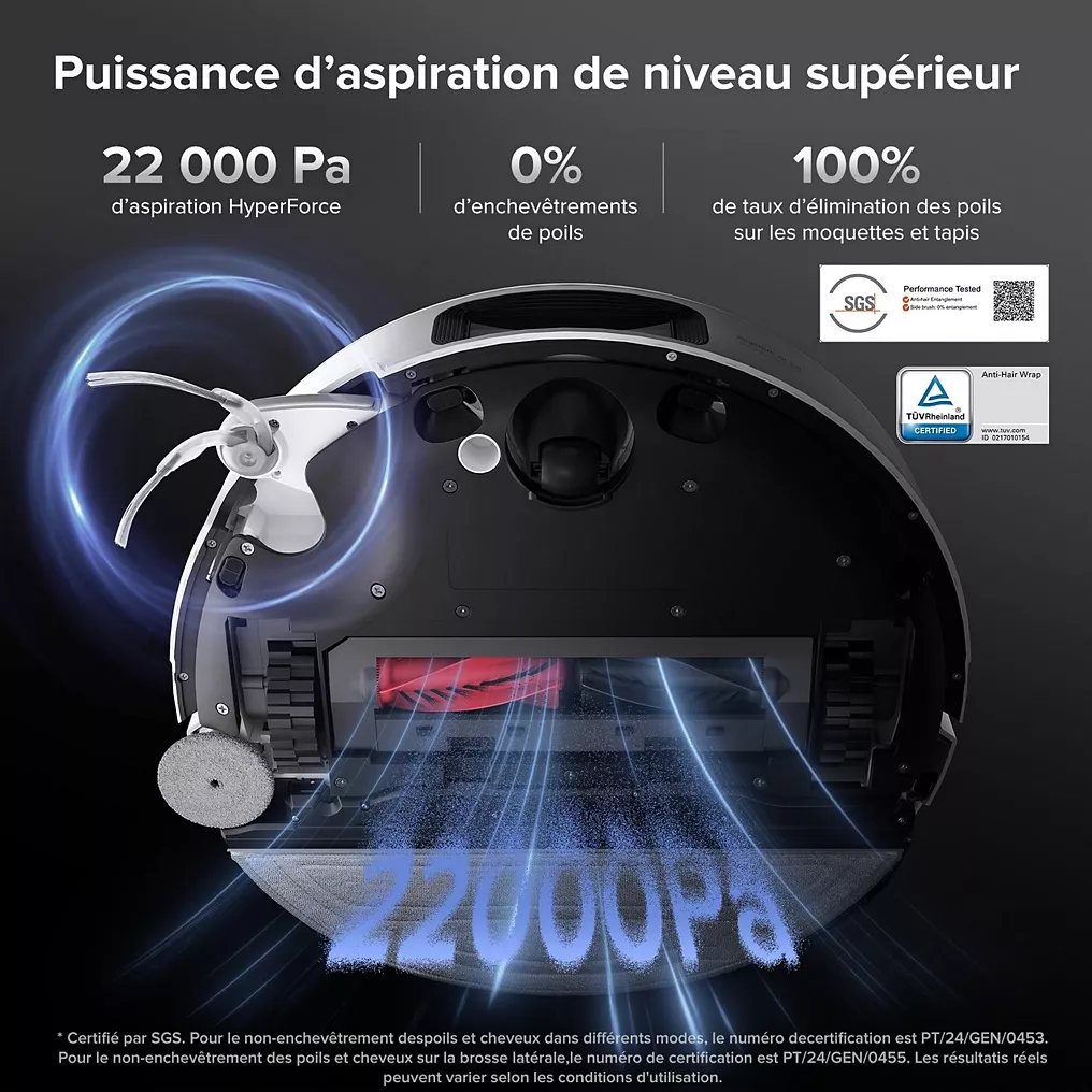 Robot Aspirateur Laveur ROBOROCK Saros 10 blanc – Image 8