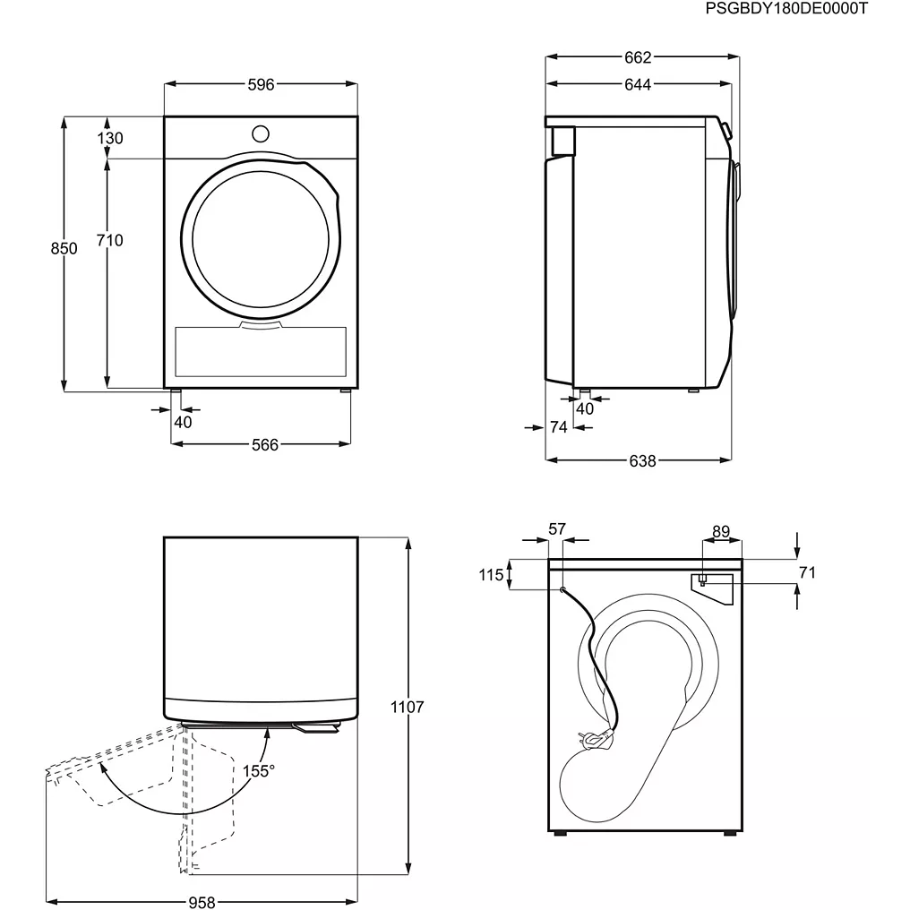 Sèche linge pompe à chaleur ELECTROLUX EW7H5142SC – Image 6