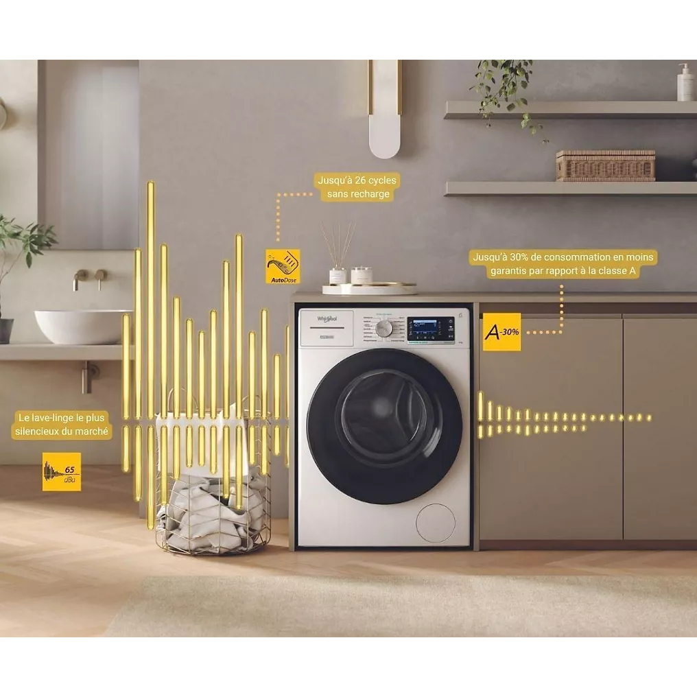 Lave linge hublot WHIRLPOOL W7X89B SILENCE FR – Image 4