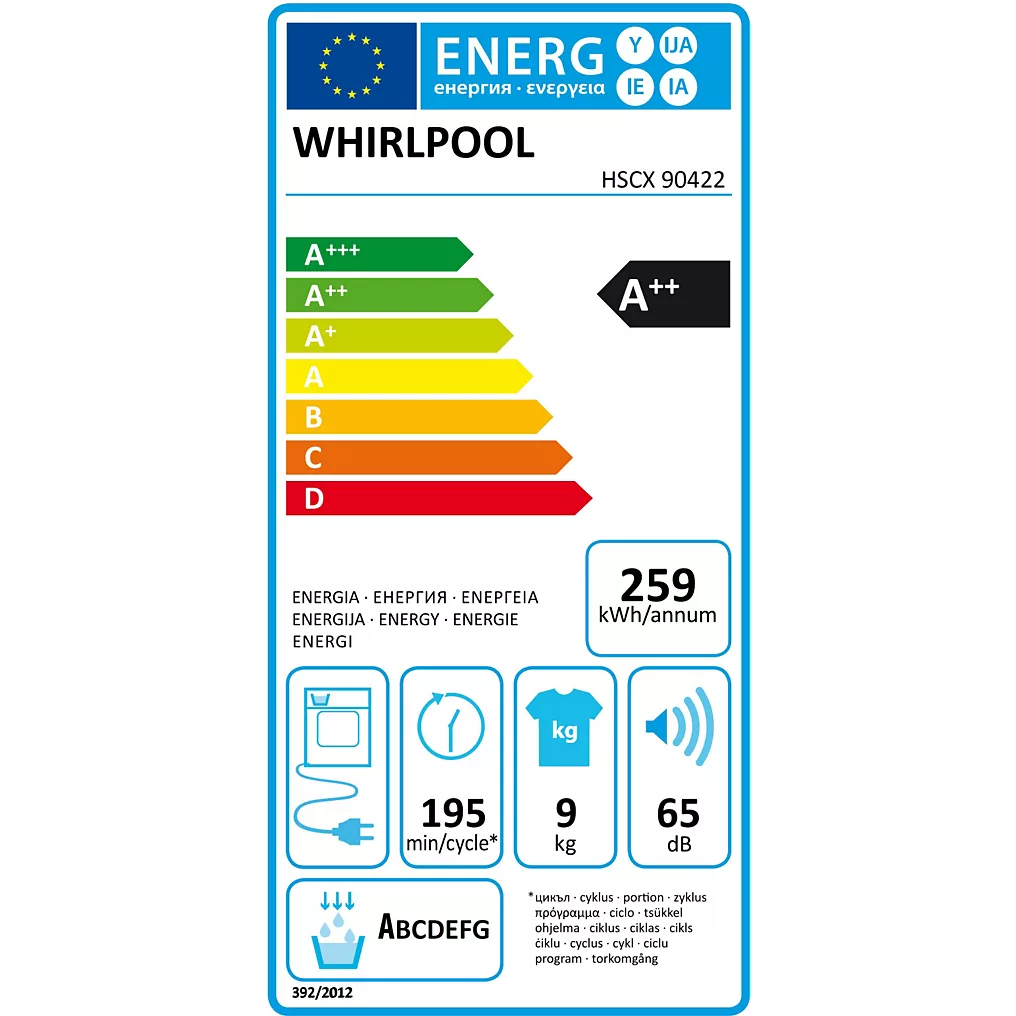 Sèche linge pompe à chaleur WHIRLPOOL HSCX 90422 Reconditionné – Image 2