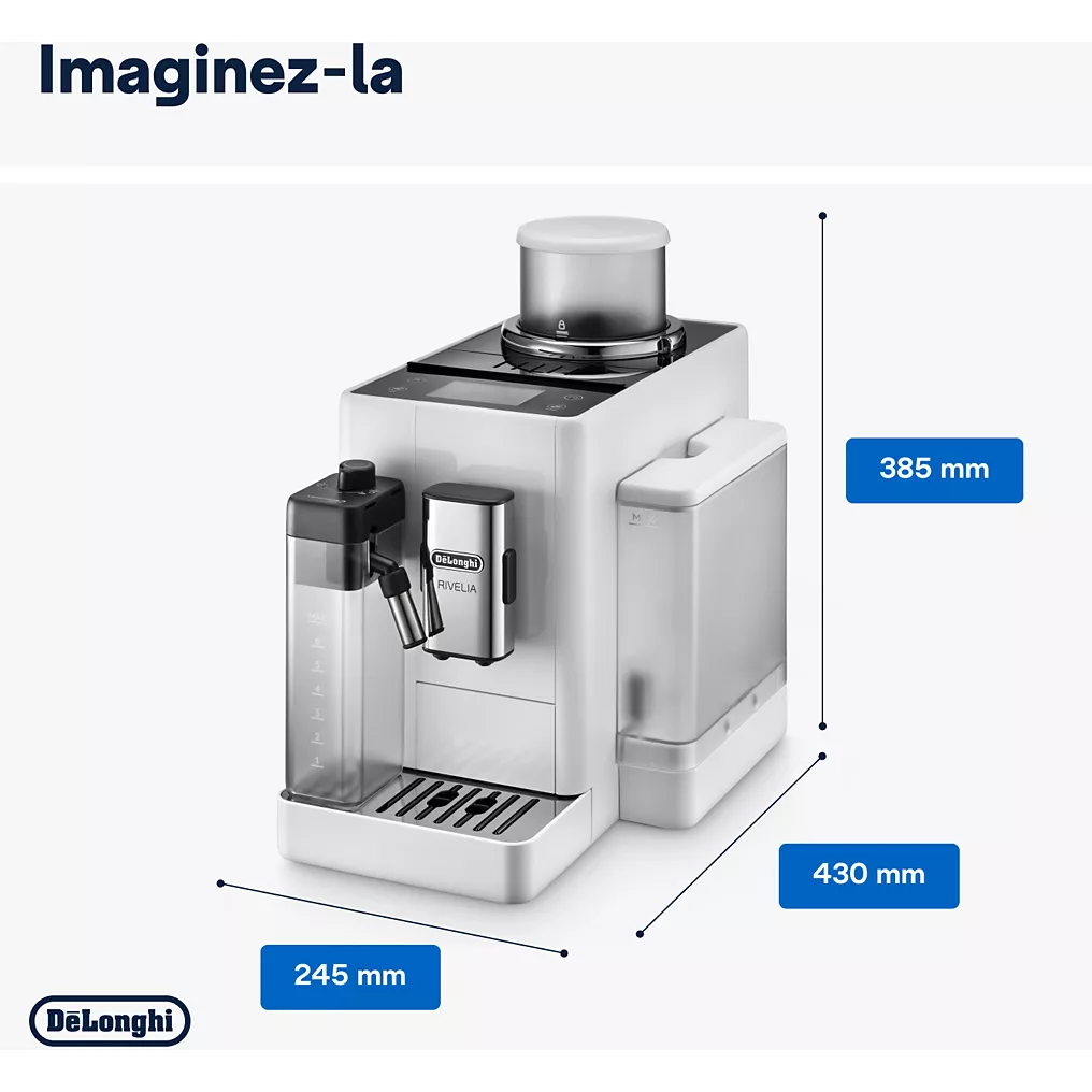 Expresso Broyeur DELONGHI FEB4455.W Rivelia Latte Blanche – Image 5