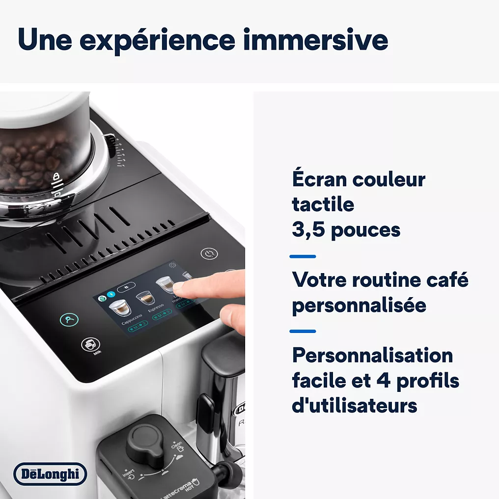 Expresso Broyeur DELONGHI FEB4455.W Rivelia Latte Blanche – Image 8