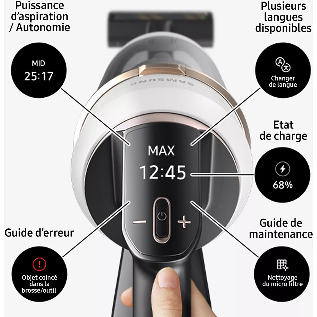 Aspirateur balai SAMSUNG Bespoke Jet Plus Complete 2 Batteries VS20B95B43N – Image 7
