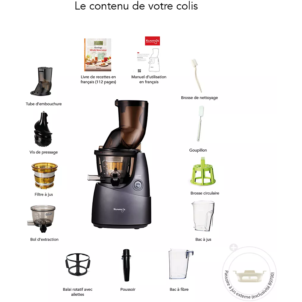 Extracteur de jus KUVINGS B9700 Gris mat / NS626CES GM – Image 3