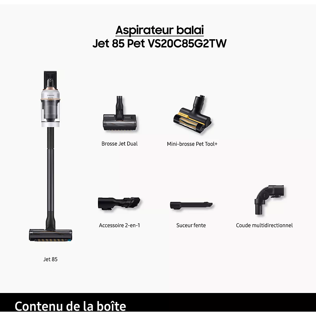 Aspirateur balai SAMSUNG Jet 85 Pet VS20C85G2TW – Image 10