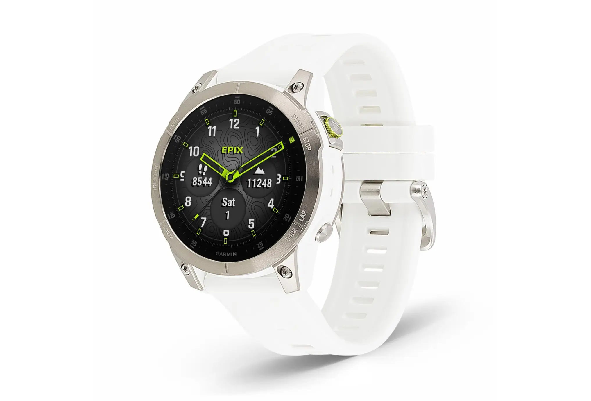 Montre Garmin EPIX Gen 2 Sapphire Titane + bracelet silicone jaune – Image 12