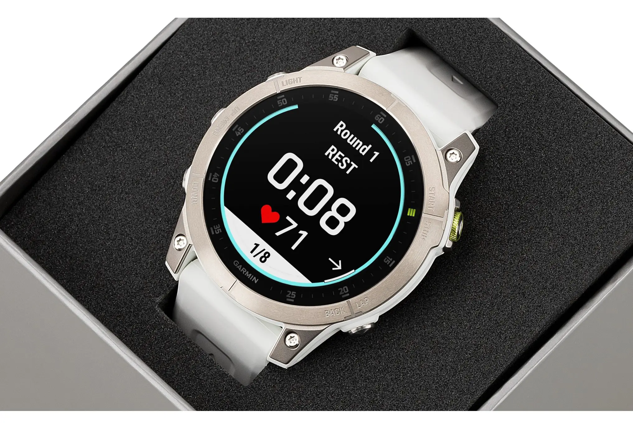 Montre Garmin EPIX Gen 2 Sapphire Titane + bracelet silicone jaune – Image 10