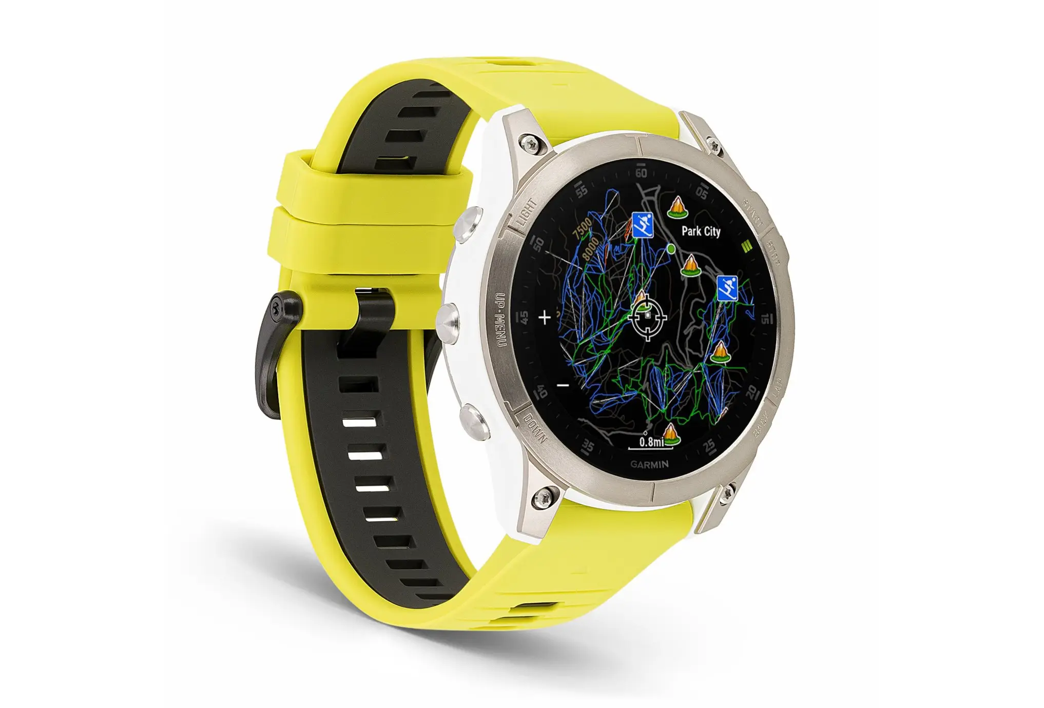 Montre Garmin EPIX Gen 2 Sapphire Titane + bracelet silicone jaune – Image 7