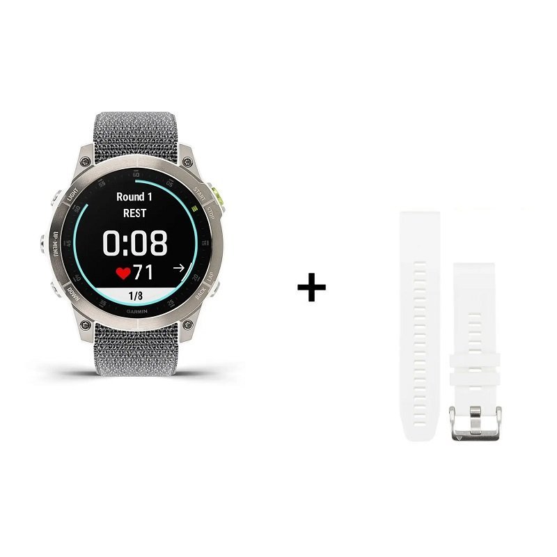 Montre Garmin EPIX Gen 2 Sapphire Titane + bracelet silicone jaune – Image 3