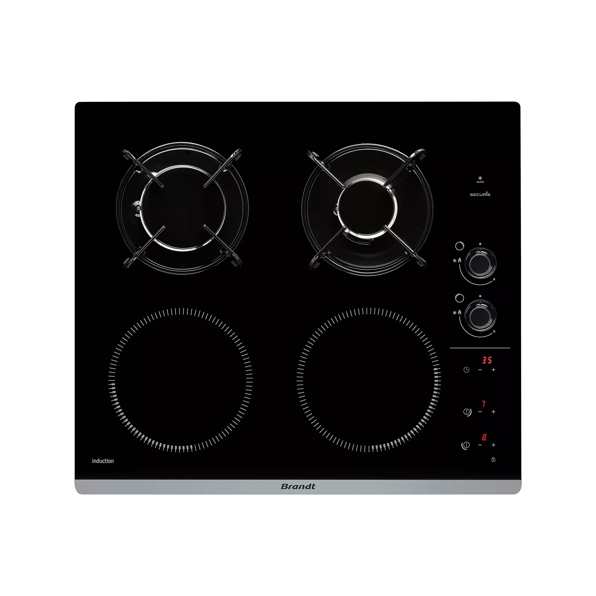 Plaque mixte induction gaz BRANDT BPI6413BM