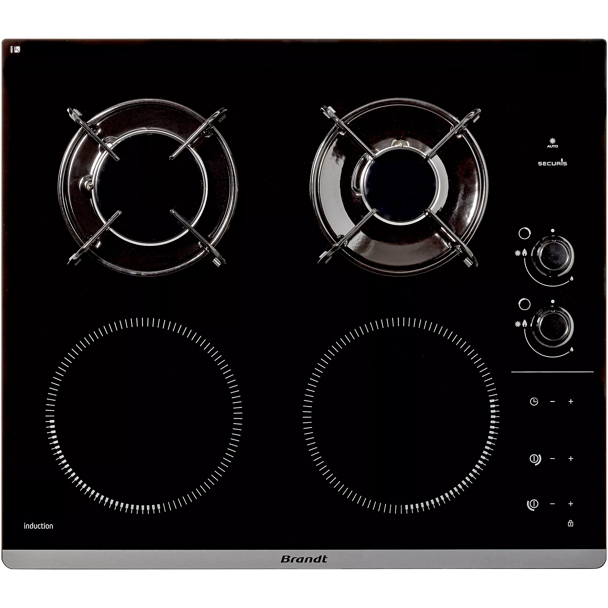 Plaque mixte induction gaz BRANDT BPI6413BM – Image 6