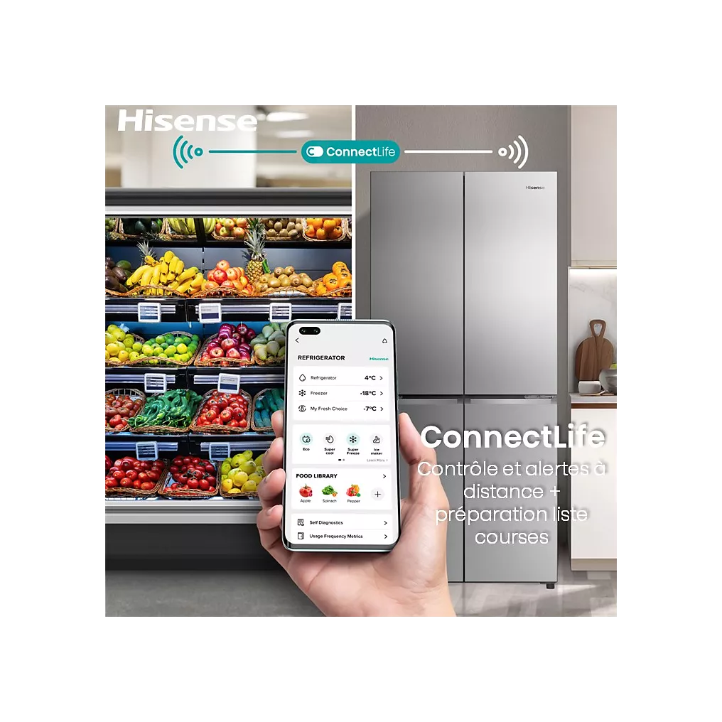 Réfrigérateur multi portes HISENSE RQ5P470SMIE – Image 2