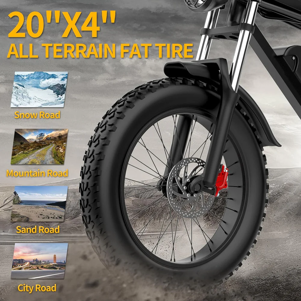 Ridstar Q20 1500W 48V 20AH gros pneu vélo électrique – Image 5