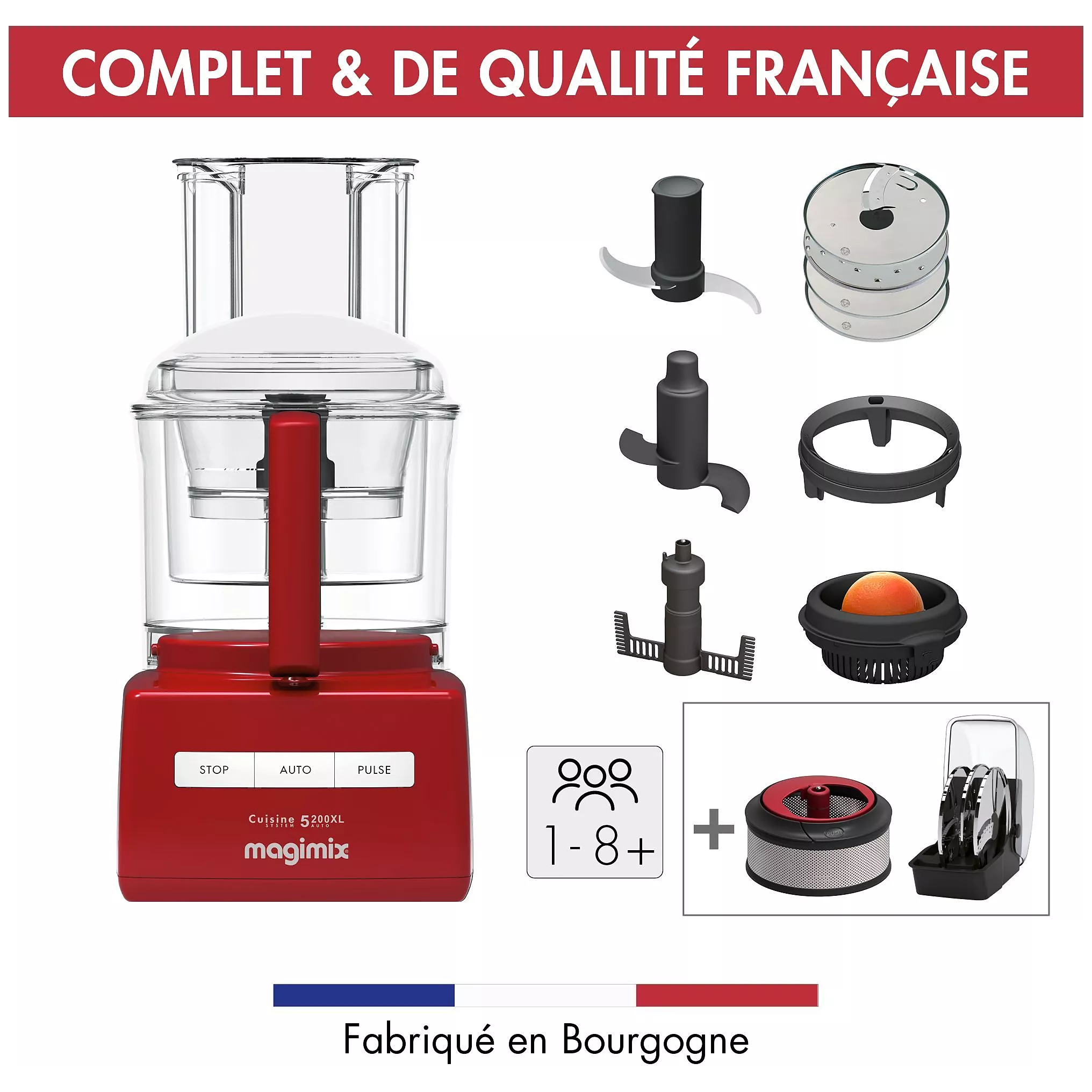 Robot multifonction MAGIMIX CS 5200 XL Premium Rouge – Image 6