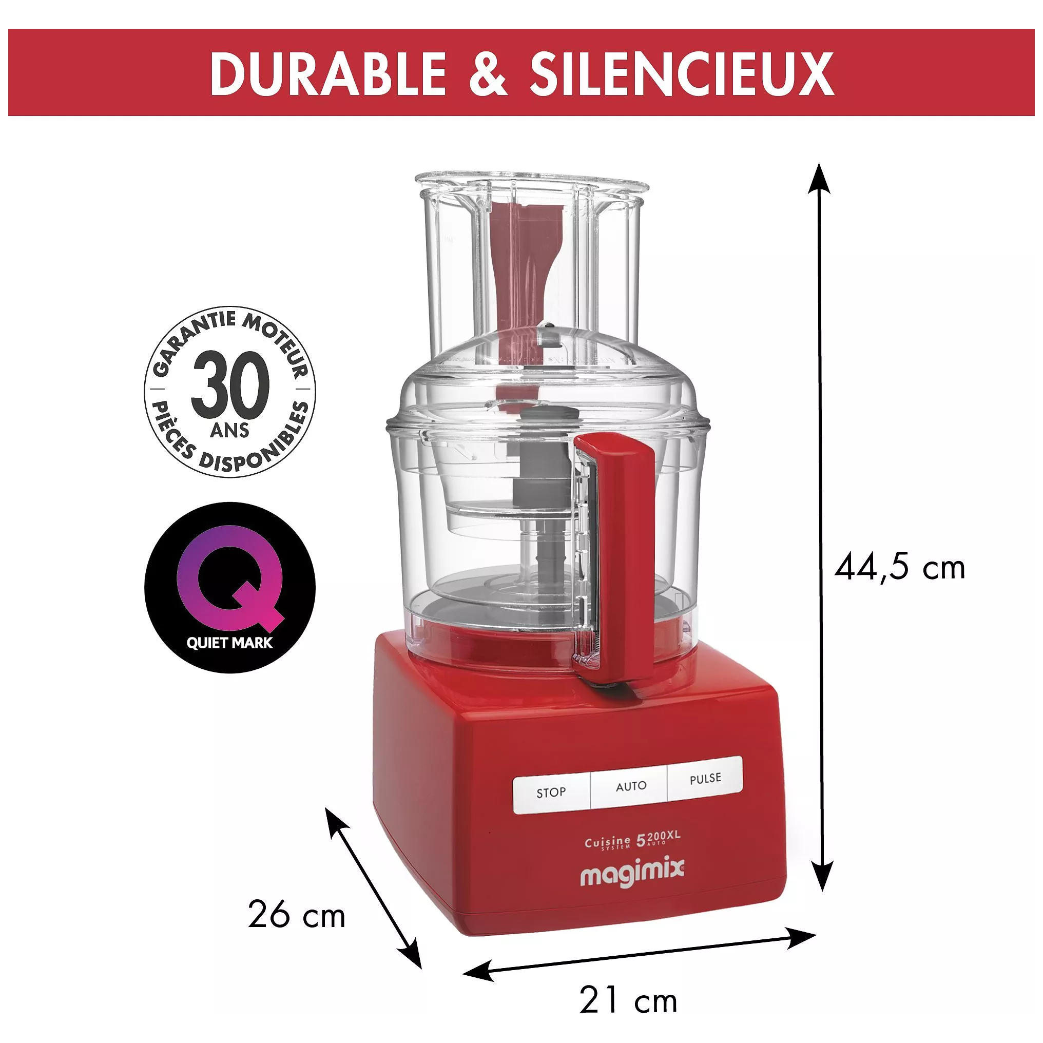 Robot multifonction MAGIMIX CS 5200 XL Premium Rouge – Image 5