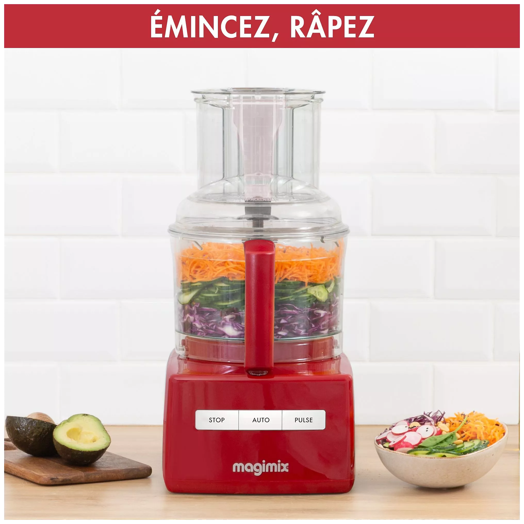 Robot multifonction MAGIMIX CS 5200 XL Premium Rouge – Image 4