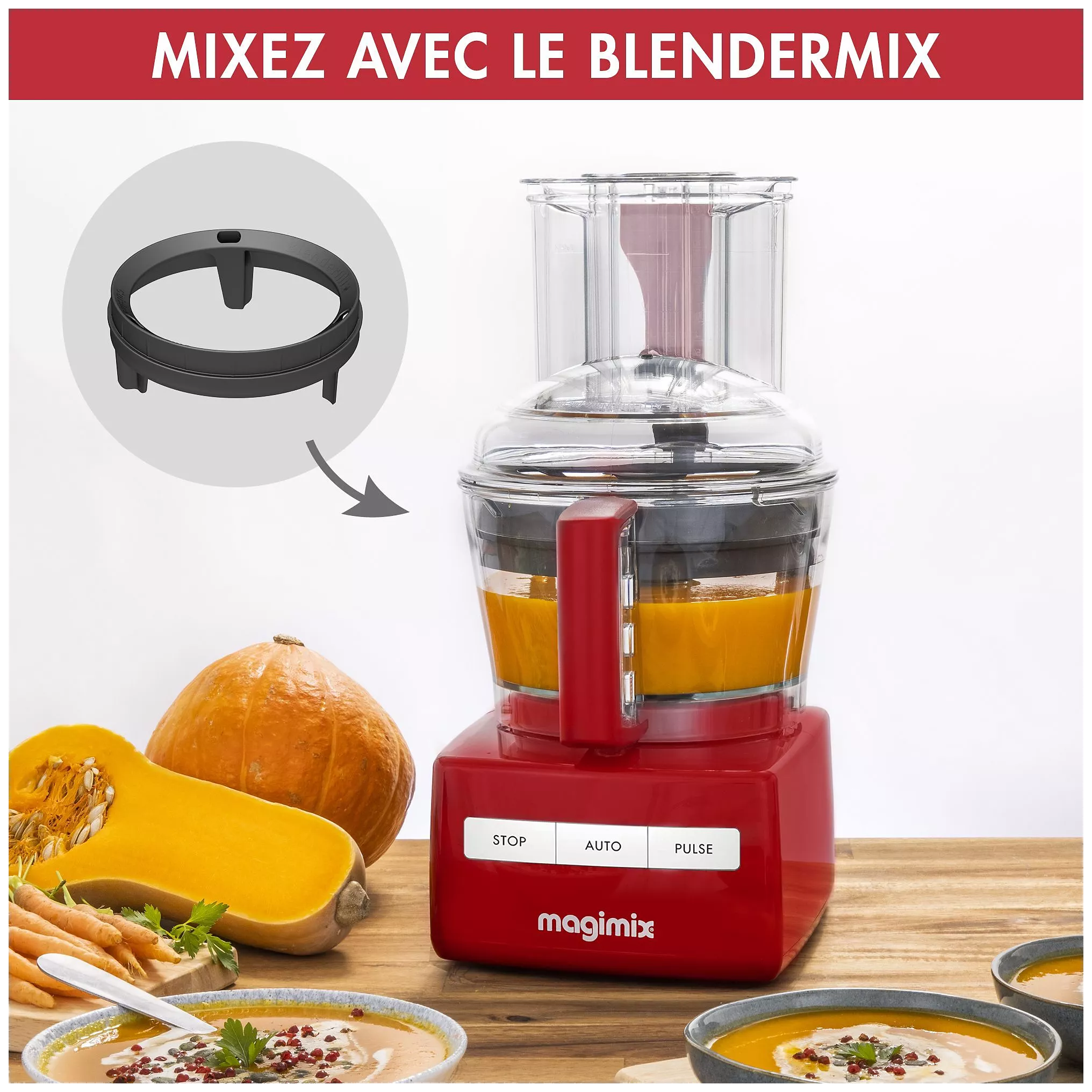 Robot multifonction MAGIMIX CS 5200 XL Premium Rouge – Image 2