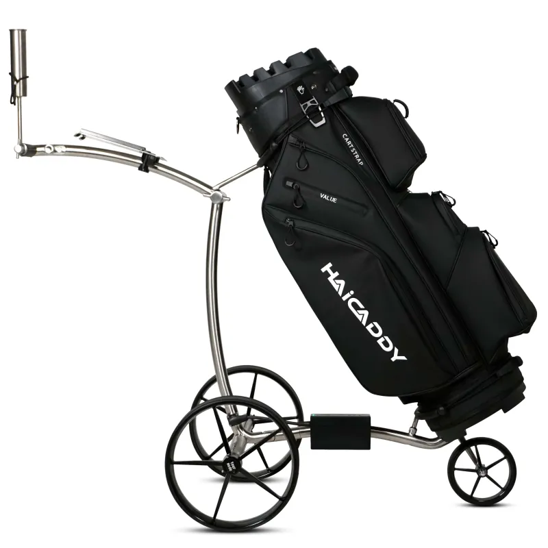 Tour Made Haicaddy HC9S Chariot de golf électrique cadre incurvé brossé – Image 5