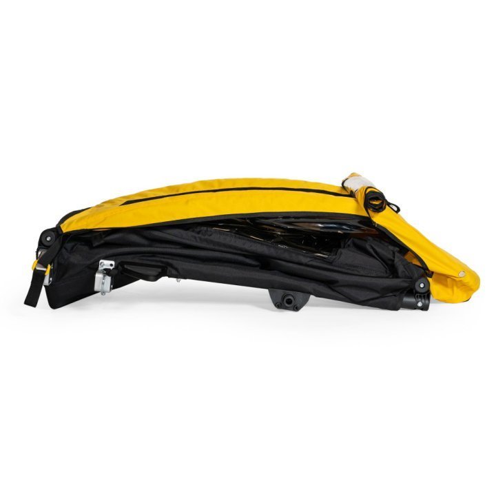 Remorque vélo voyage Burley - Bee Double pour 1-2 Enfants - jaune/noir – Image 3