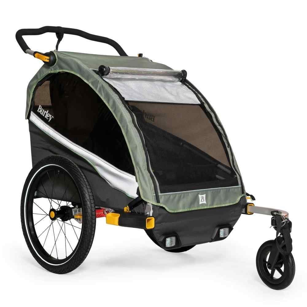 Remorque velo pour bebe Burley pour 1-2 Enfants - sage green/charcoal – Image 2