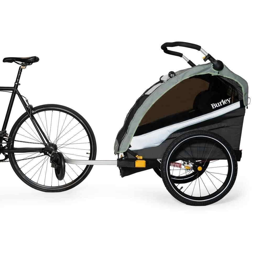 Remorque velo pour bebe Burley pour 1-2 Enfants - sage green/charcoal – Image 3