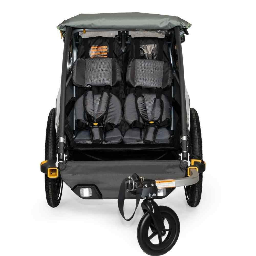 Remorque velo pour bebe Burley pour 1-2 Enfants - sage green/charcoal – Image 4