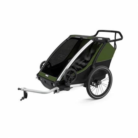 Chariot thule cab 2 Remorque Vélo pour 2 Enfants - cypress vert – Image 11