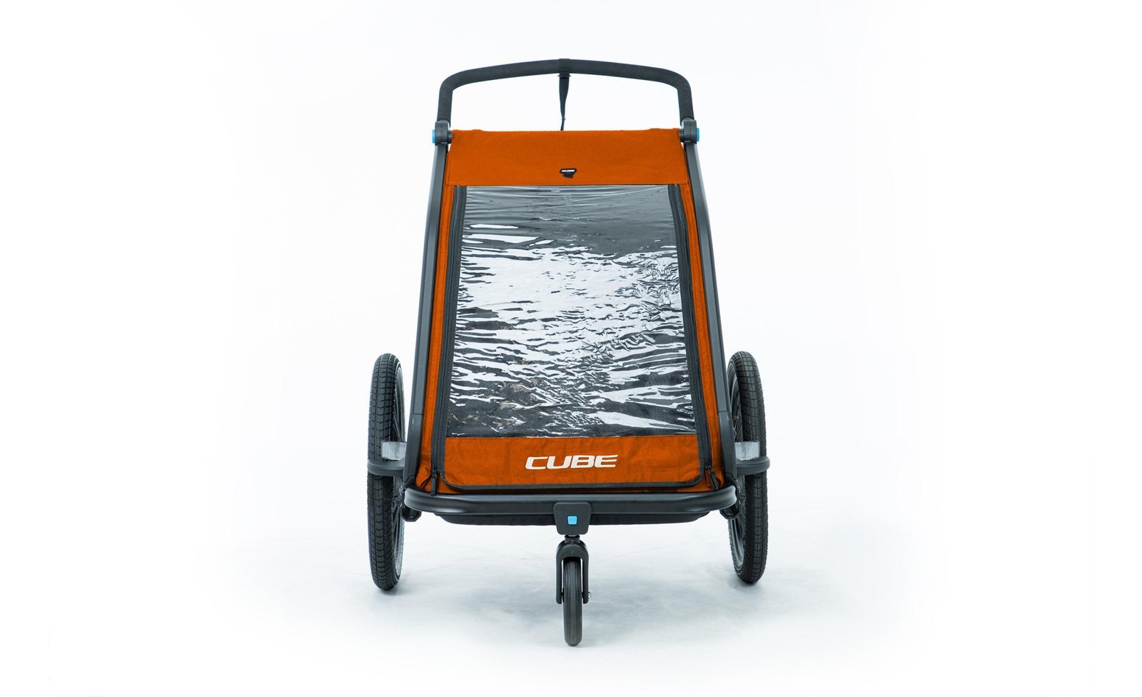 Remorque Vélo Enfants CUBE Double CMPT Kinder X Actionteam - grey´n´orange – Image 5