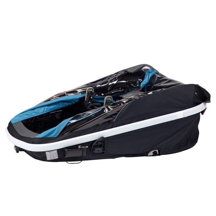 Remorque enfant velo Hamax pour 2 Enfants - Avenida - vert olive – Image 7