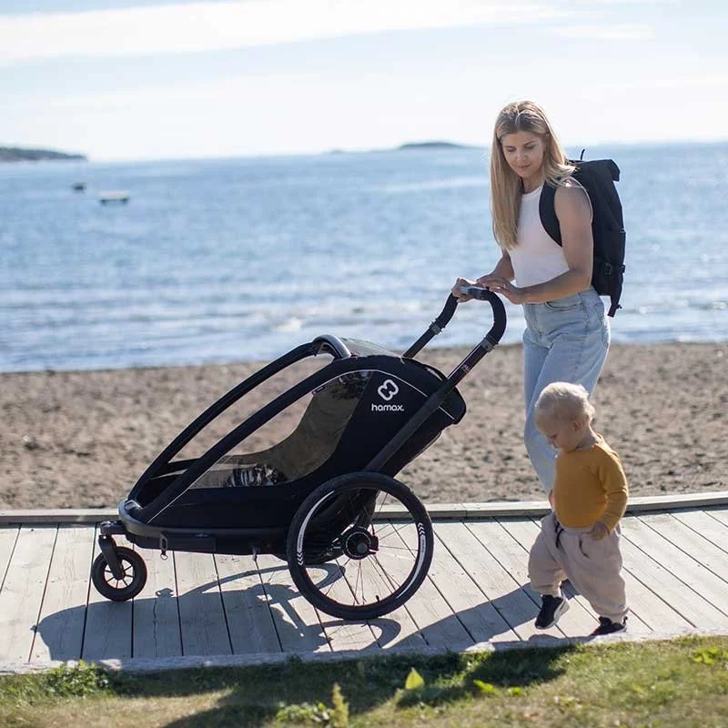 Remorque pour vélo Hamax 2 Enfants - Breeze - noir – Image 4