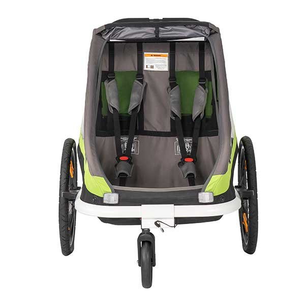 Hamax Traveller Bike Trailer for 2 Kids, incl. drawbar and buggy wheel - black/grey – Image 5