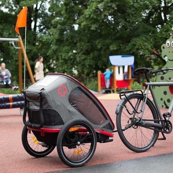 Remorque à vélo pas cher Hamax Outback One 1 Enfant - vert / noir – Image 4