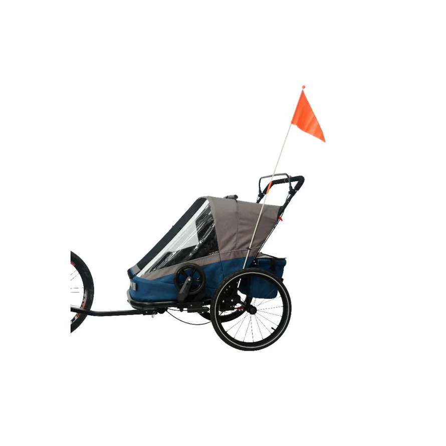 Remorque vélo enfant poussette 2 places 3-In-1 Ax.Bike – Image 7